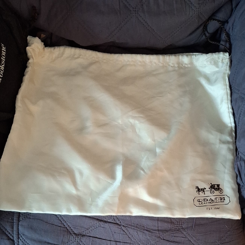 Coach White Dust Bag with Logo